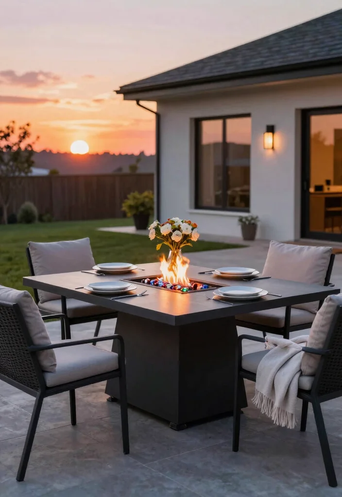 15 Small Fire Pit Ideas Perfect for Compact Spaces - 1. Chic Tabletop Fire Pit 1