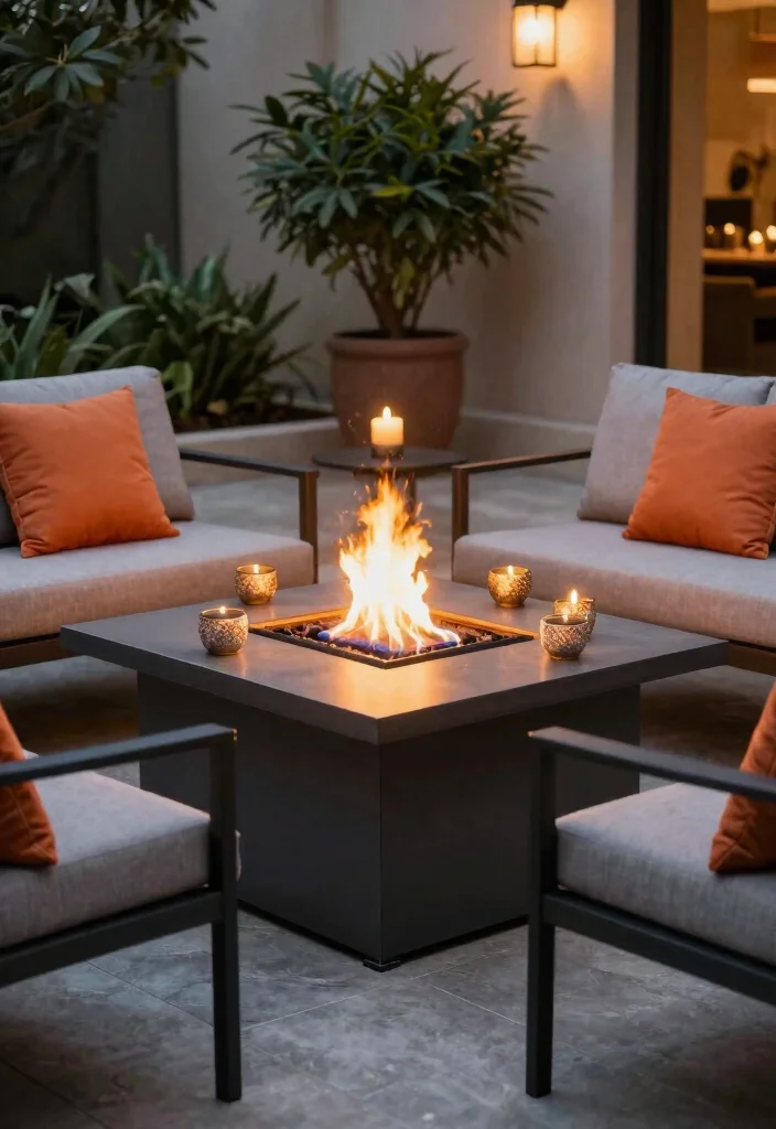 15 Small Fire Pit Ideas Perfect for Compact Spaces - 9. Fire Pit Table 1