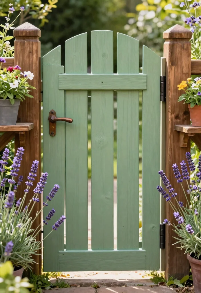 15 Wooden Fence Gate Ideas With Classic Style - 1. Classic Vertical Slats 1