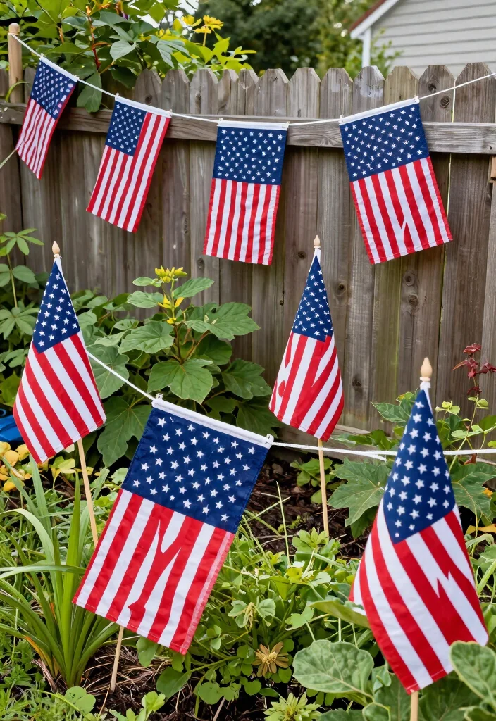 16 4th of July Decorations Outdoor Ideas With Festive Vibes - 6. DIY Patriotic Flags 1