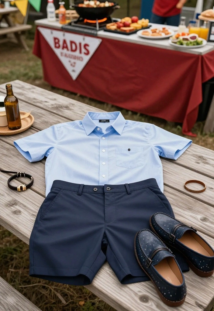 16 Backyard BBQ Outfit Ideas That Look Effortlessly Cool - 15. Dapper Men's Casual Attire 1