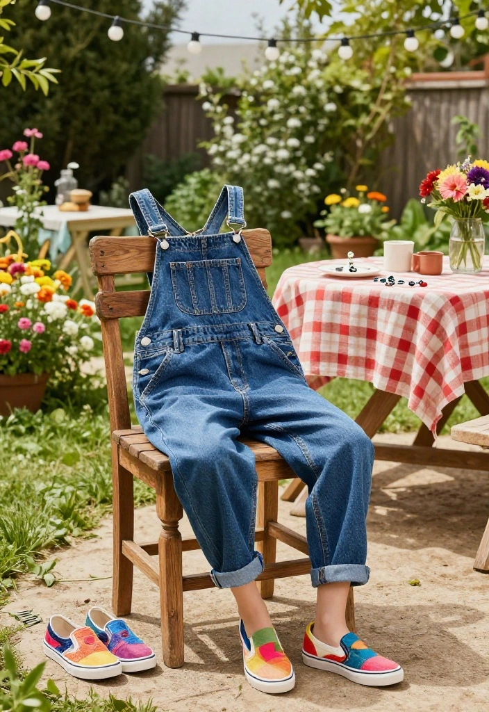 16 Backyard BBQ Outfit Ideas That Look Effortlessly Cool - 4. Stylish Denim Overalls 1