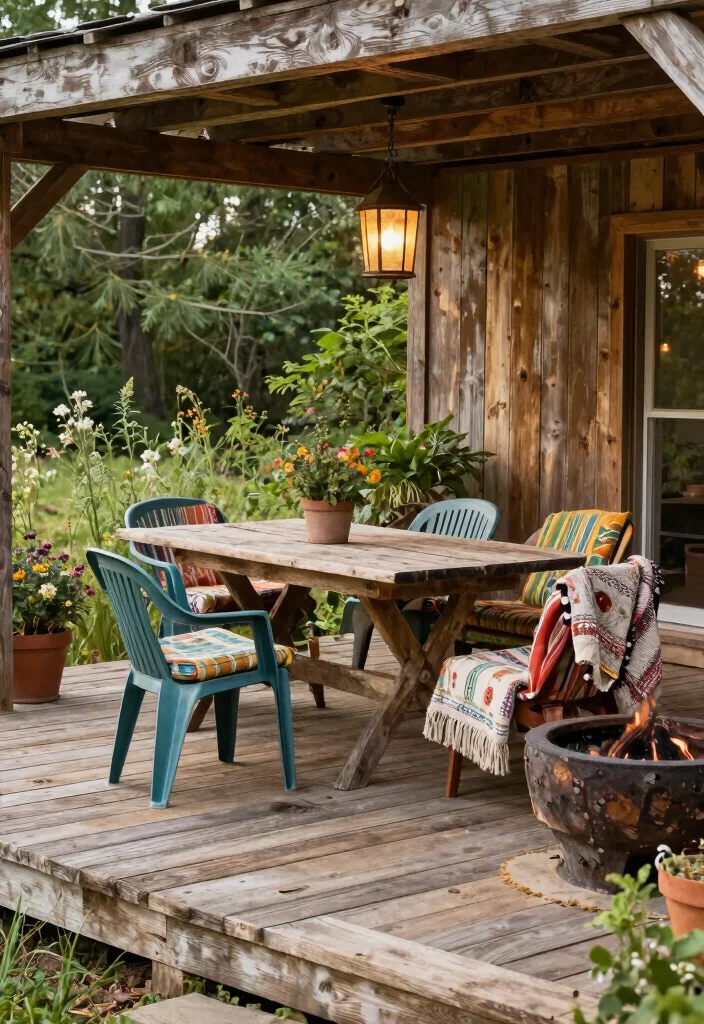 16 Extended Covered Patio Ideas With Extra Living Space - 1. Eco-Chic Reclaimed Wood Patio 1