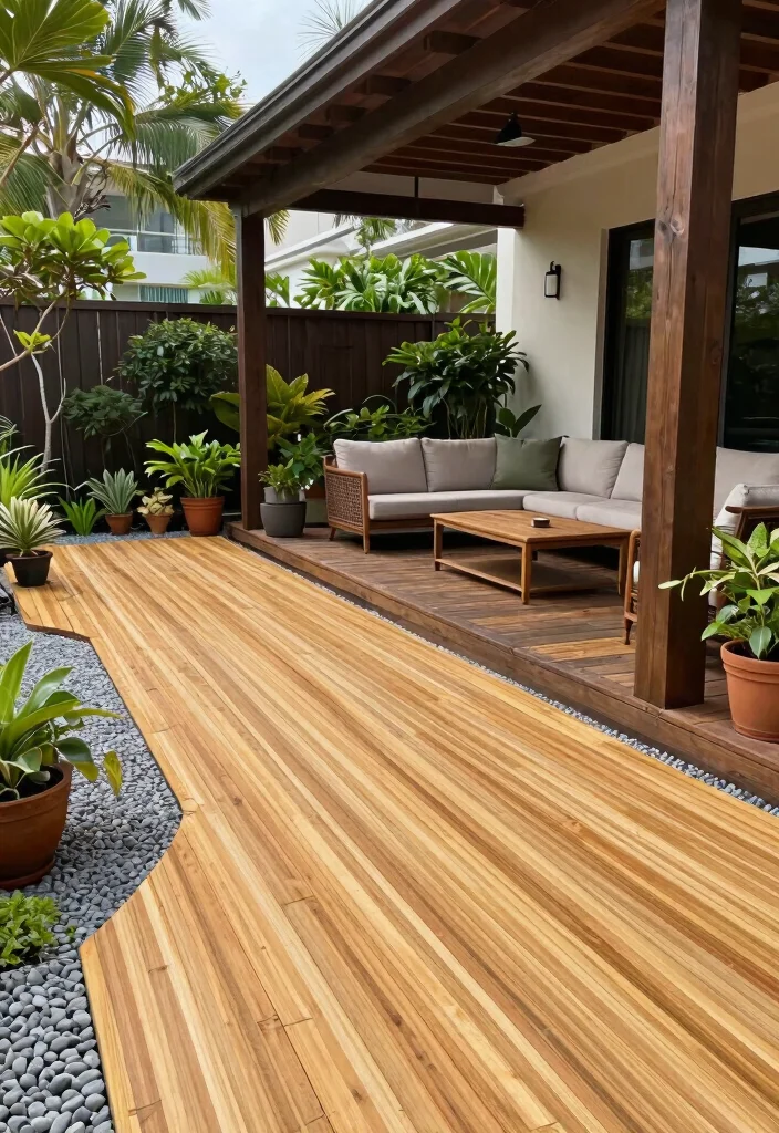 16 Extended Covered Patio Ideas With Extra Living Space - 10. Eco-Friendly Flooring Solutions 1