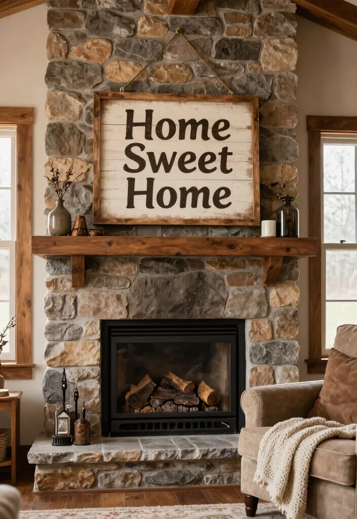 16 Farmhouse Wall Decor Ideas With Rustic Charm - 2. Rustic Wooden Signs 1