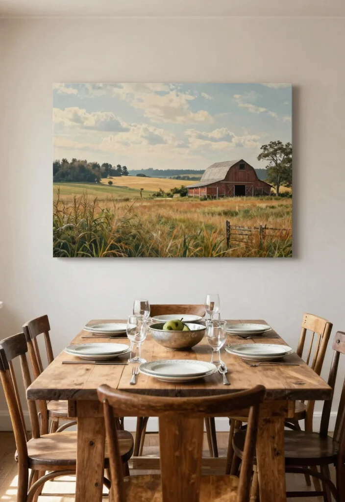 16 Farmhouse Wall Decor Ideas With Rustic Charm - 5. Farm-Inspired Art Prints 1