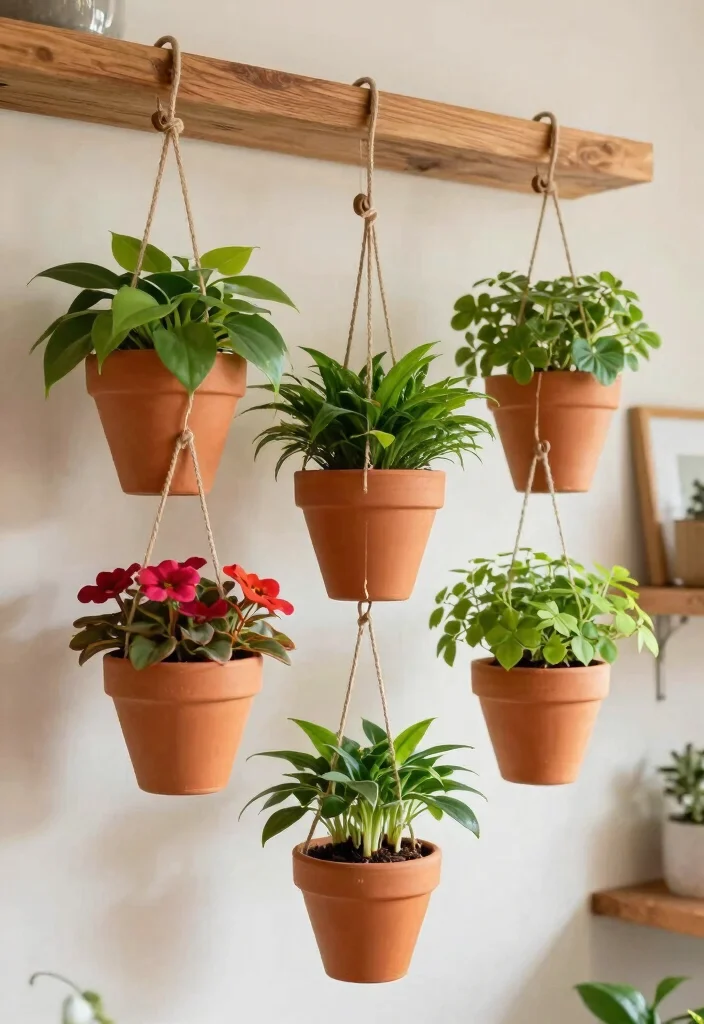 16 Hanging Flower Pots Ideas With Fresh Garden Vibes - 2. Terracotta Pots: A Timeless Choice 1
