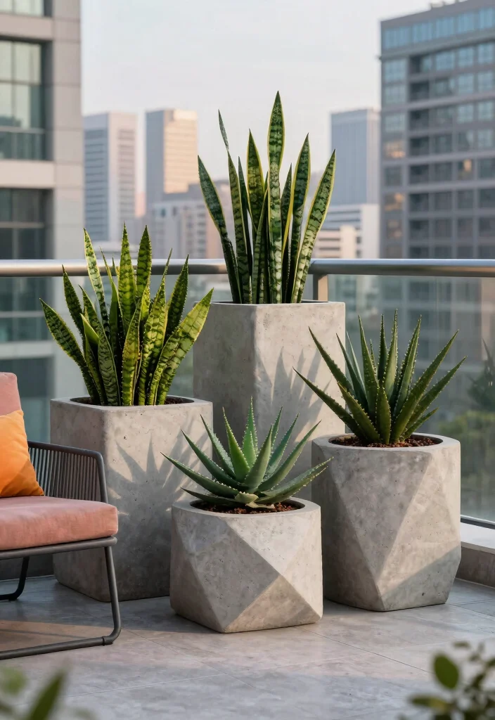 16 Indoor Outdoor Planter Ideas With Versatile Style - 4. Concrete Creations 1