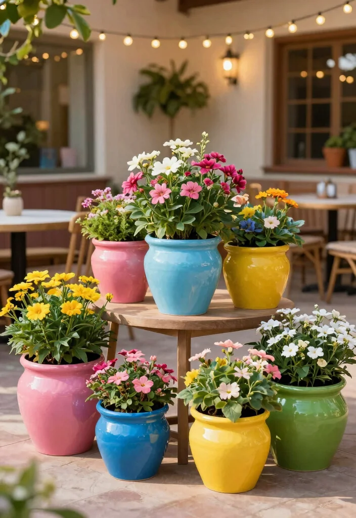 16 Indoor Outdoor Planter Ideas With Versatile Style - 8. Colorful Ceramic Pots 1