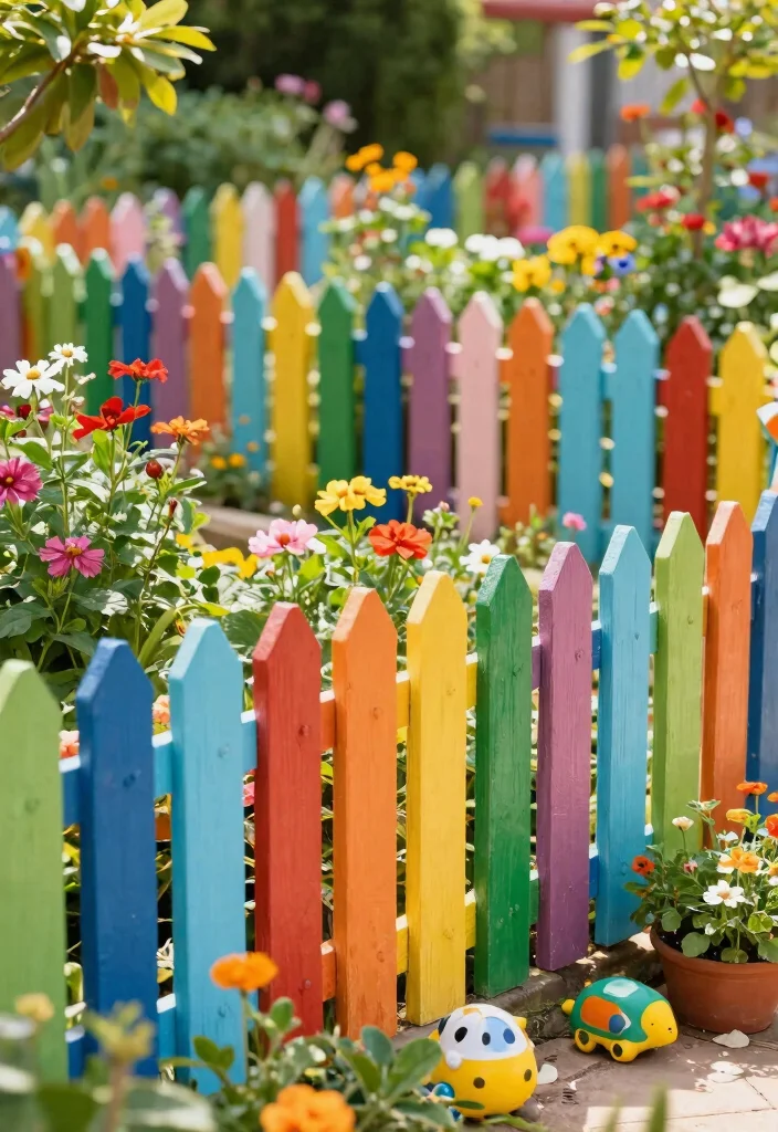 16 Outdoor Fence Ideas With Stylish Privacy Solutions - 11. Colorful Painted Fences 1