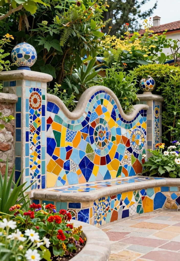 16 Outdoor Fence Ideas With Stylish Privacy Solutions - 16. Artistic Tile Fencing 1