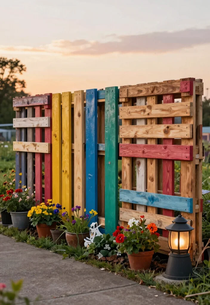 16 Outdoor Fence Ideas With Stylish Privacy Solutions - 3. Recycled Wood Pallet Fences 1