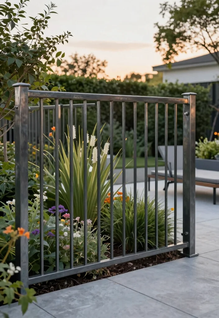 16 Outdoor Fence Ideas With Stylish Privacy Solutions - 7. Metal Fencing 1