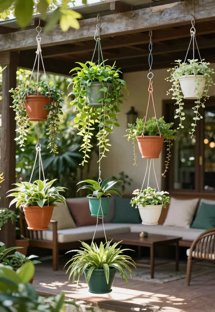 16 Outdoor Plant Stand Ideas That Elevate Your Garden - 4. Hanging Plant Stands 1