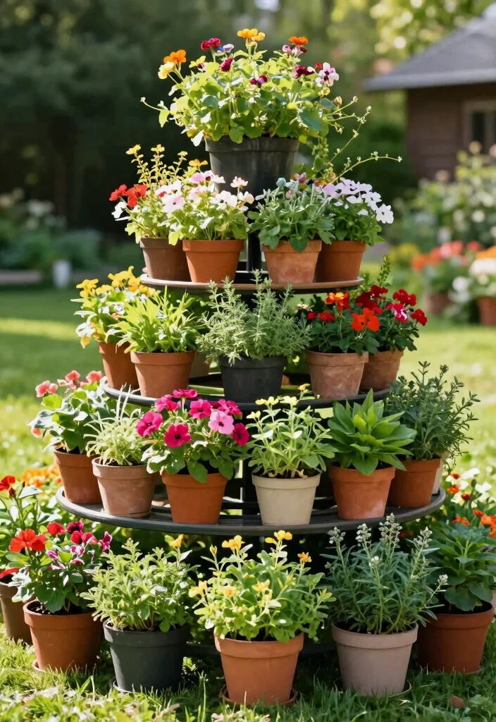 16 Outdoor Plant Stand Ideas That Elevate Your Garden - 5. Tiered Plant Stands 1