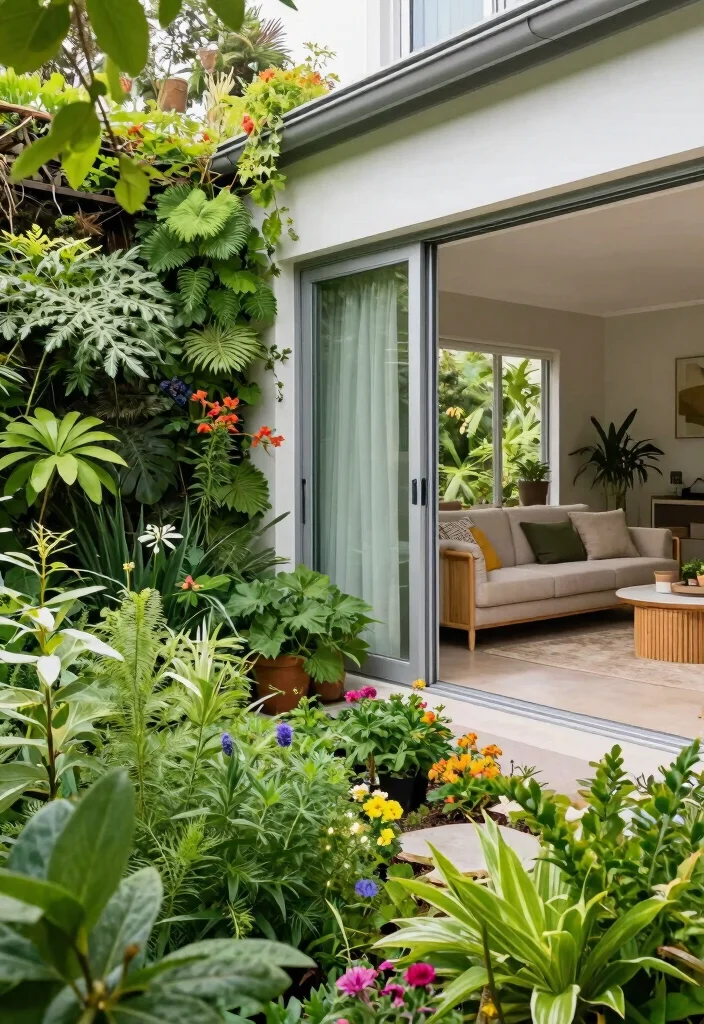 16 Sliding Patio Doors Ideas With Seamless Indoor Outdoor Flow - 12. Vertical Gardens 1