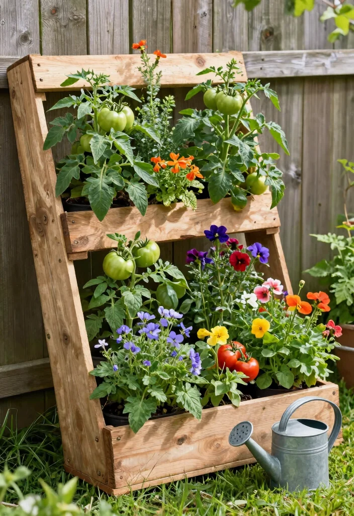 16 Tomato Planter Ideas That Maximize Growth - 10. Pallet Vertical Garden 1