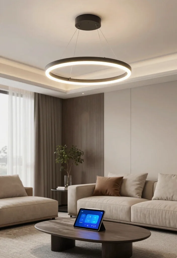 17 Fandelier Ceiling Fan Ideas With Modern Luxury Vibes - 12. Smart Home Integration 1