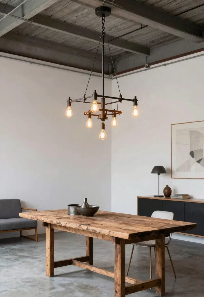 17 Fandelier Ceiling Fan Ideas With Modern Luxury Vibes - 14. Vintage Industrial Hybrid 1
