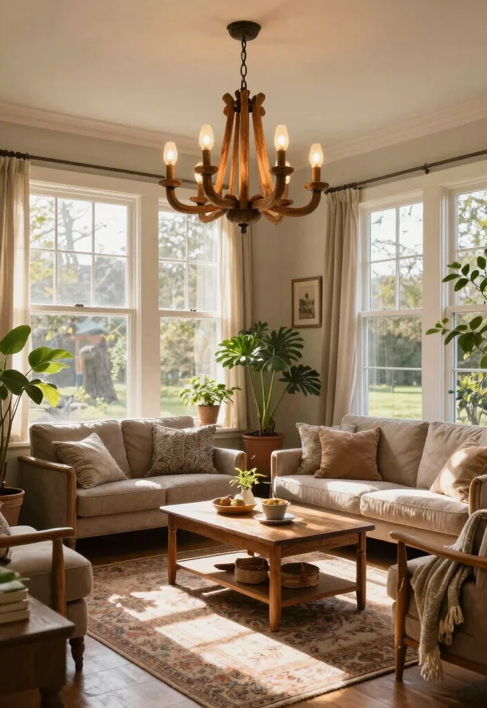 17 Fandelier Ceiling Fan Ideas With Modern Luxury Vibes - 3. Rustic Chic Fusion 1