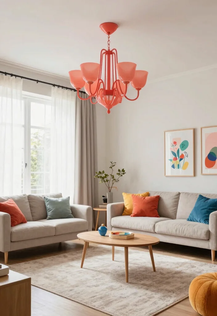 17 Fandelier Ceiling Fan Ideas With Modern Luxury Vibes - 4. Bold Color Statements 1