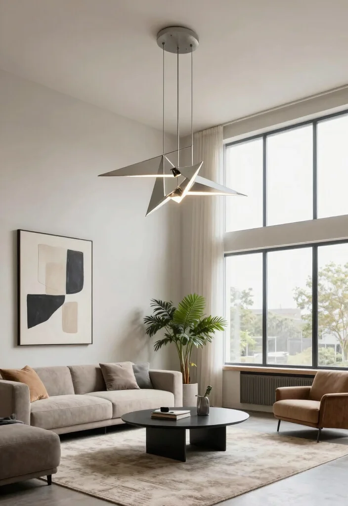17 Fandelier Ceiling Fan Ideas With Modern Luxury Vibes - 6. Geometric Wonder 1