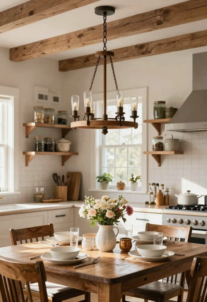 17 Fandelier Ceiling Fan Ideas With Modern Luxury Vibes - 8. Elegant Farmhouse Fusion 1