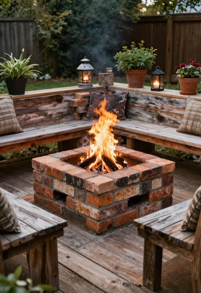 17 Fire Pit Patio Ideas That Bring Cozy Nights - 10. DIY Fire Pit with Seating Area 1