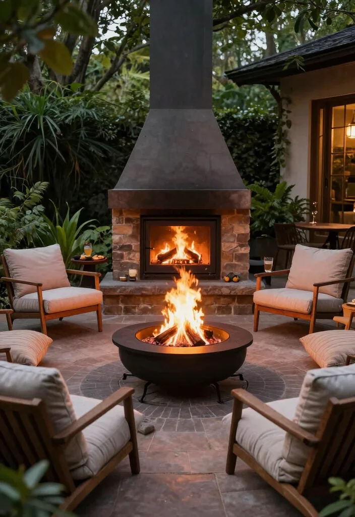 17 Fire Pit Patio Ideas That Bring Cozy Nights - 3. Wood-Burning Fire Pit with Seating 1
