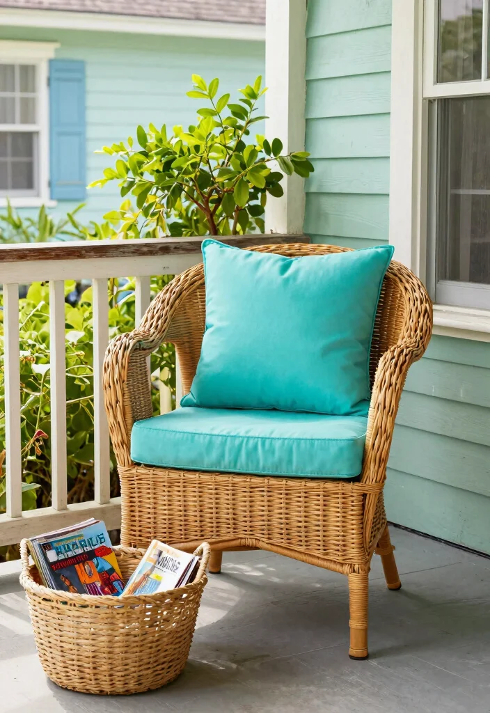 17 Front Porch Chairs Ideas With Relaxing Charm - 2. Wicker Charm 1
