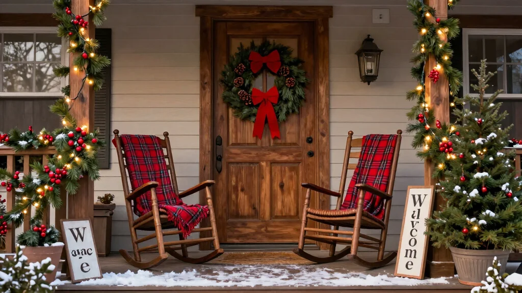 17 Front Porch Garland Christmas Ideas With Holiday Charm