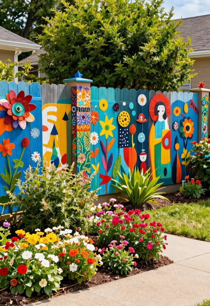17 Front Yard Gates and Fences Ideas With Stunning Curb Appeal - 11. Fence Art Installations 1