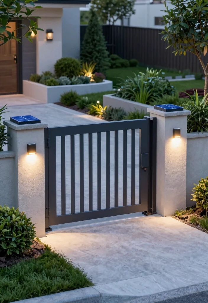 17 Front Yard Gates and Fences Ideas With Stunning Curb Appeal - 17. Smart Fencing Solutions 1