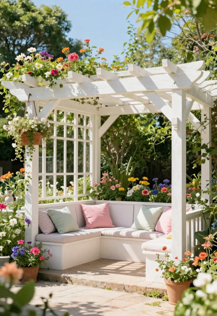 17 Garden Pergola Ideas That Elevate Your Backyard - 12. White-Washed Pergola 1