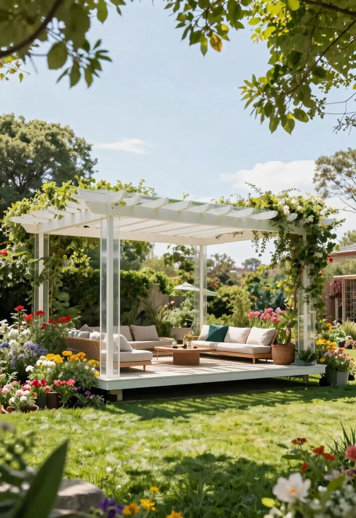 17 Garden Pergola Ideas That Elevate Your Backyard - 15. Floating Pergola 1