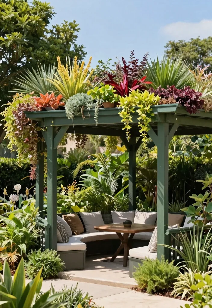 17 Garden Pergola Ideas That Elevate Your Backyard - 16. Green Roof Pergola 1