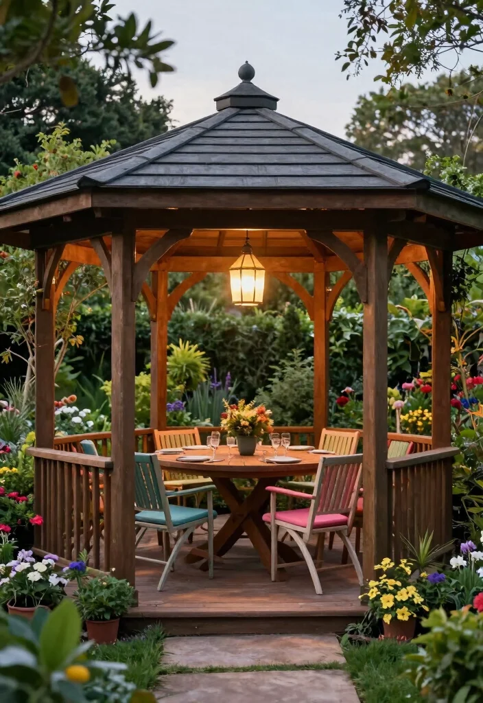 17 Garden Pergola Ideas That Elevate Your Backyard - 4. Gazebo-Style Pergola 1