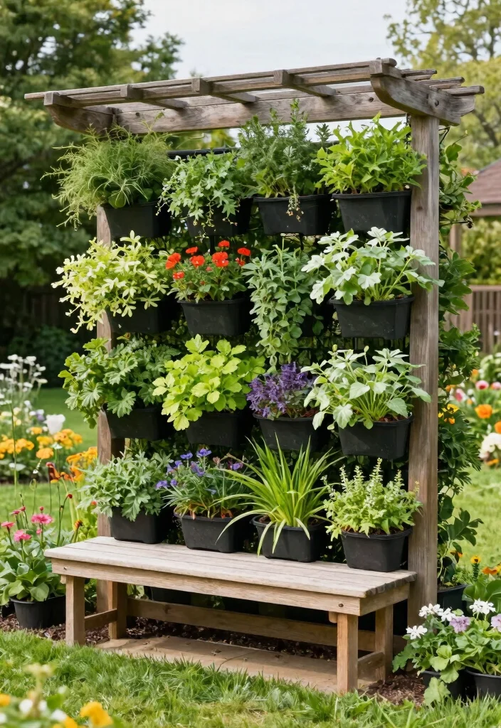 17 Garden Pergola Ideas That Elevate Your Backyard - 5. Vertical Garden Pergola 1