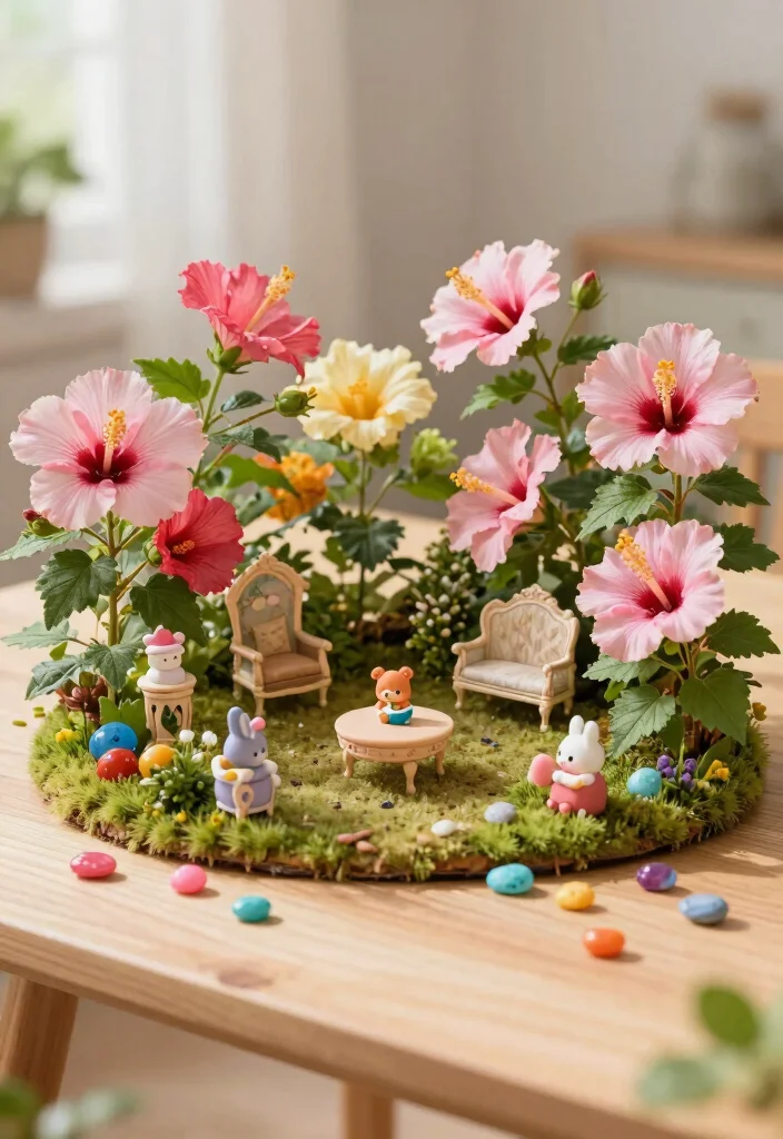 17 Hibiscus Planter Ideas With Tropical Beauty - 14. Whimsical Fairy Gardens 1