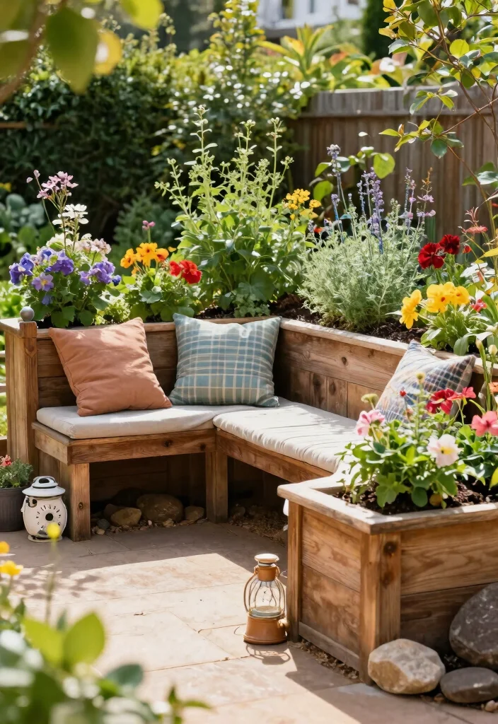 17 Outdoor Elevated Garden Beds Ideas With Smart Layouts - 10. Raised Beds with Built-In Seating 1