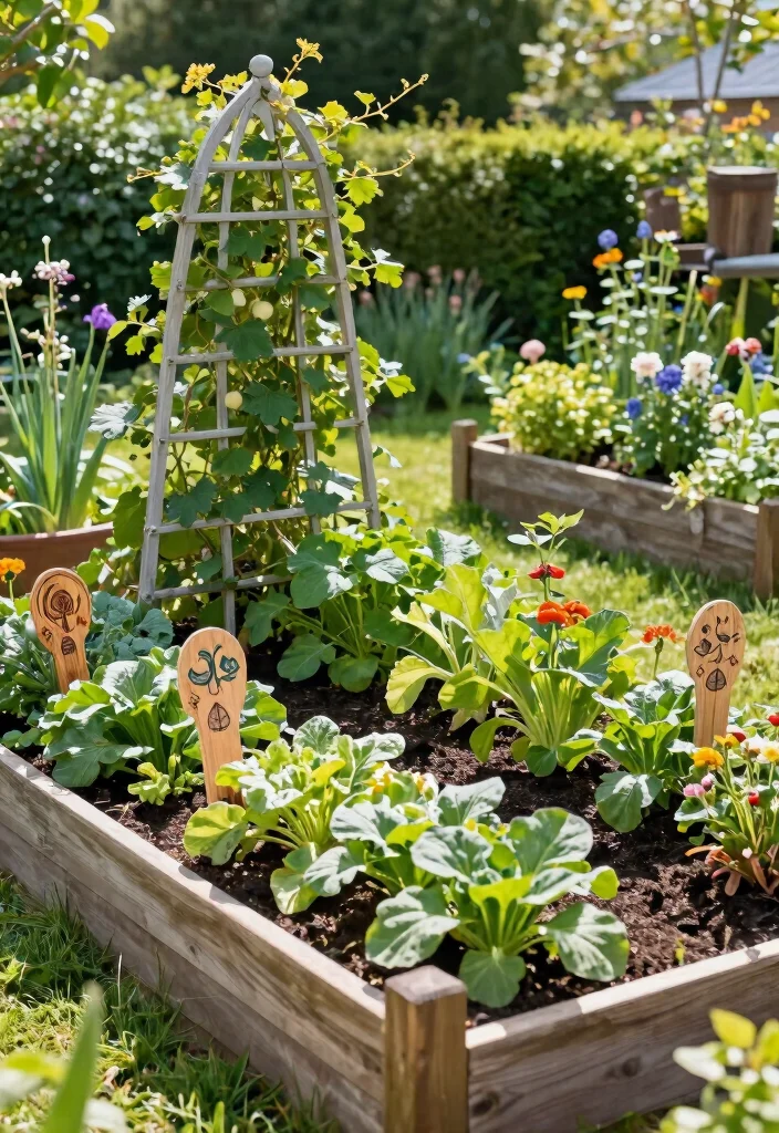 17 Outdoor Elevated Garden Beds Ideas With Smart Layouts - 16. Garden Bed Accessories 1