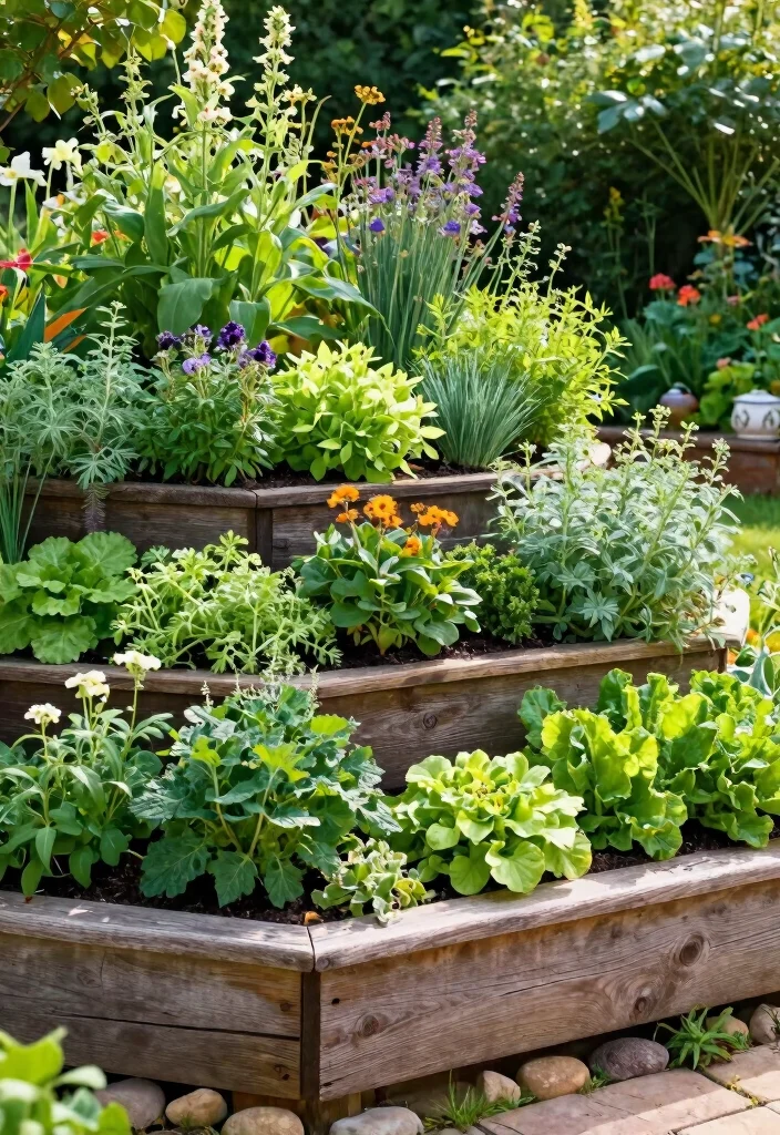 17 Outdoor Elevated Garden Beds Ideas With Smart Layouts - 8. Tiered Garden Beds 1