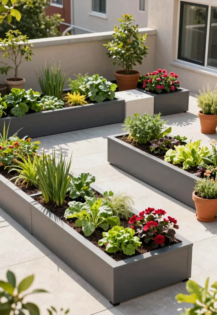 17 Outdoor Elevated Garden Beds Ideas With Smart Layouts - 9. Modular Garden Beds 1