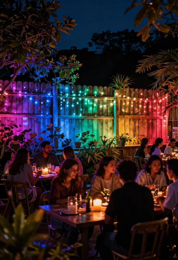 17 Outdoor Fence Lighting Ideas That Glow Beautifully - 3. Color-Changing LED Strips 1