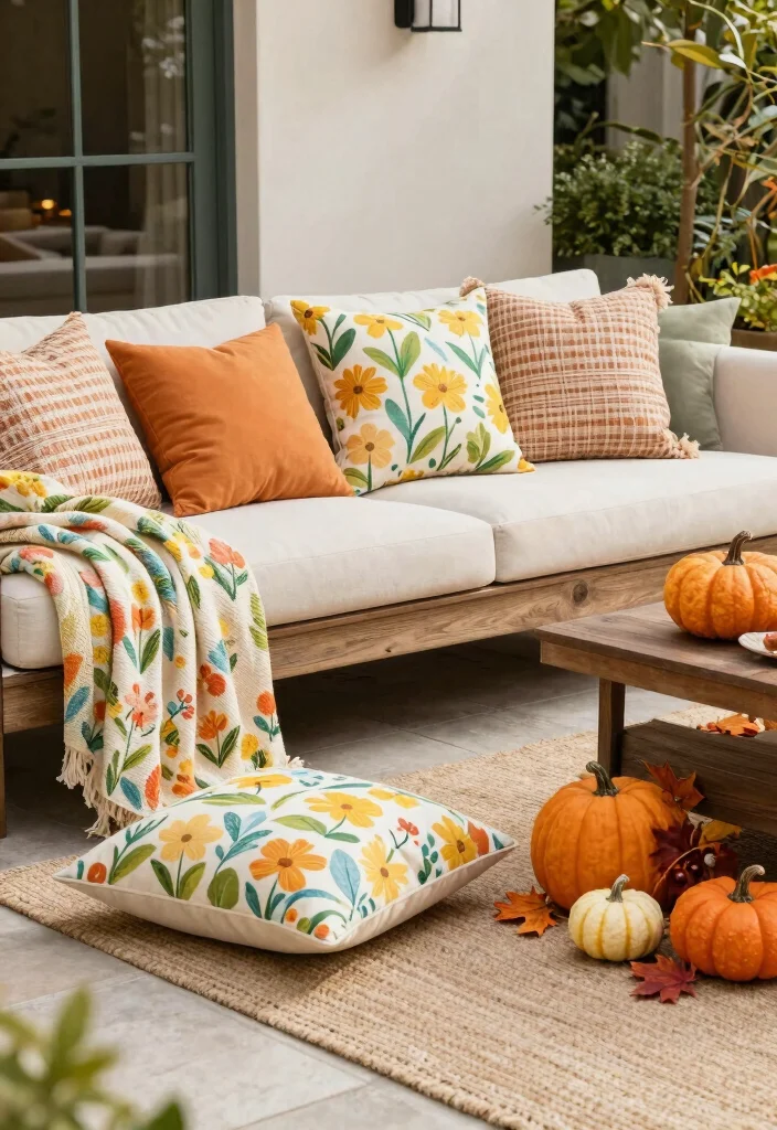 17 Patio Decor Ideas That Create a Cozy Outdoor Space - 15. Seasonal Decor Swaps 1