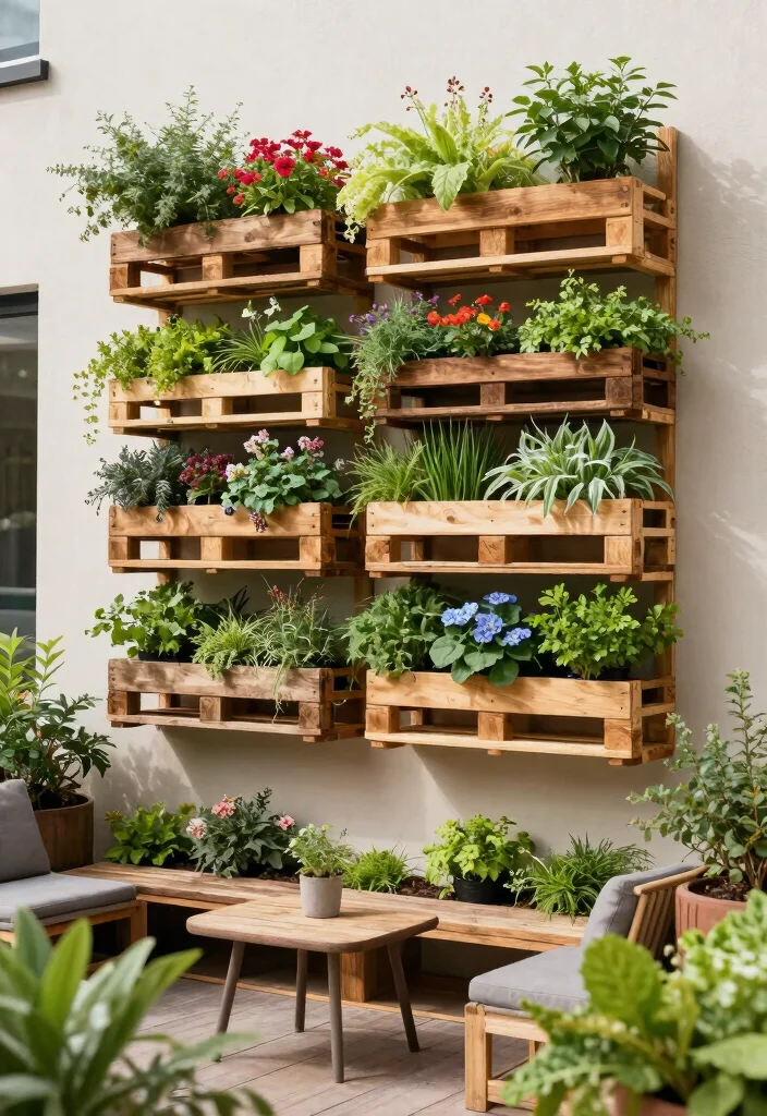 17 Patio Decor Ideas That Create a Cozy Outdoor Space - 6. Vertical Gardens for Space Efficiency 1