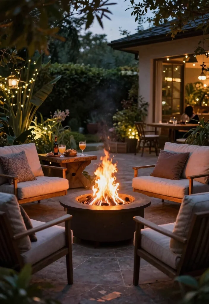 17 Patio Decor Ideas That Create a Cozy Outdoor Space - 7. Cozy Fire Pits 1