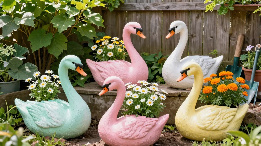17 Swan Planter Ideas With Whimsical Touch