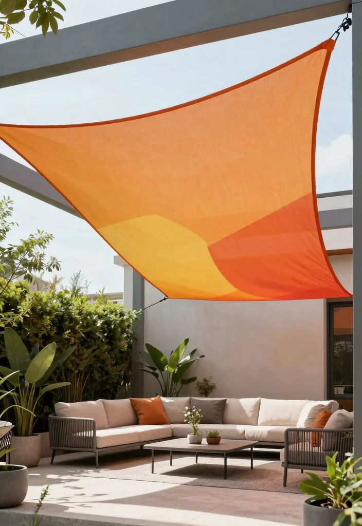 18 Front Porch Awning Ideas That Add Shade & Style - 10. Shade Sail 1