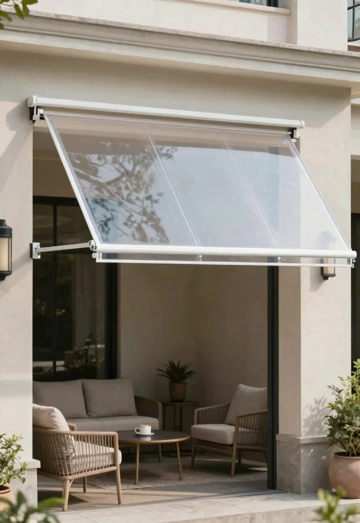 18 Front Porch Awning Ideas That Add Shade & Style - 15. Transparent Polycarbonate Awning 1